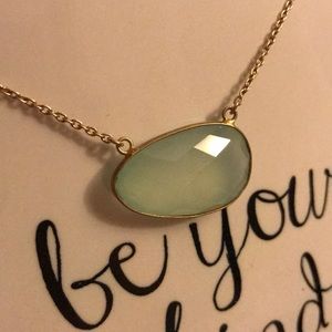 Ottoman Hands Aqua Chalcedony Necklace